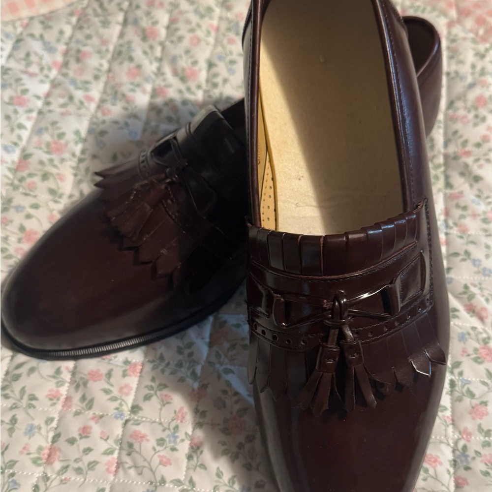 Stacy Adams Rich Brown Tassel Slip-Ons